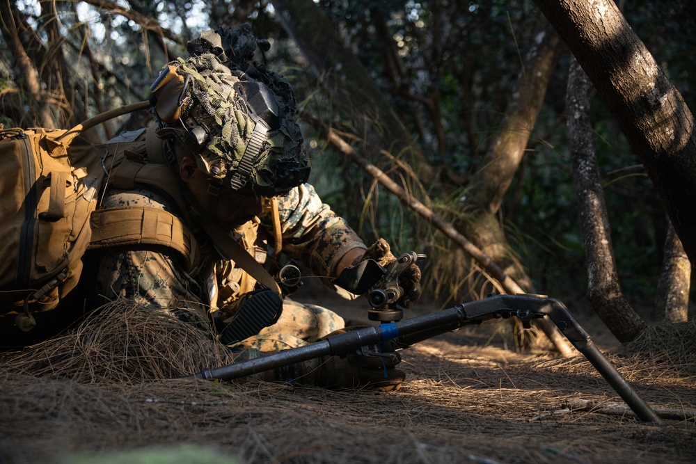 At the Crack of Dawn: Students at SOI-West Participate in the Advanced Infantry Marine Course at Kahuku Training Area