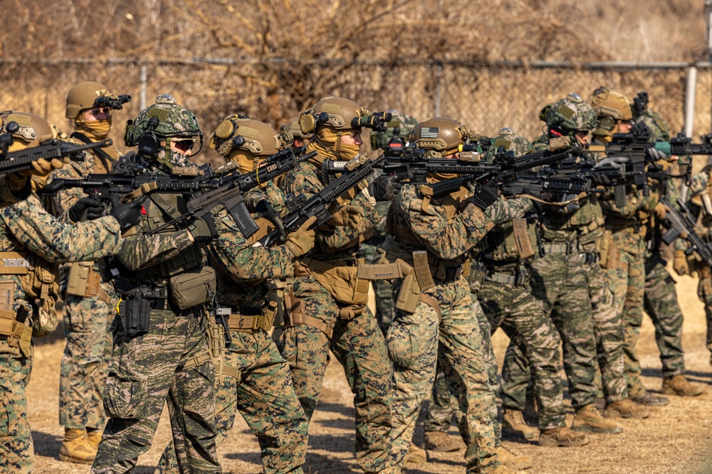 U.S. and Republic of Korea Reconnaissance Marines Execute Shoot House Training During KMEP 25.1