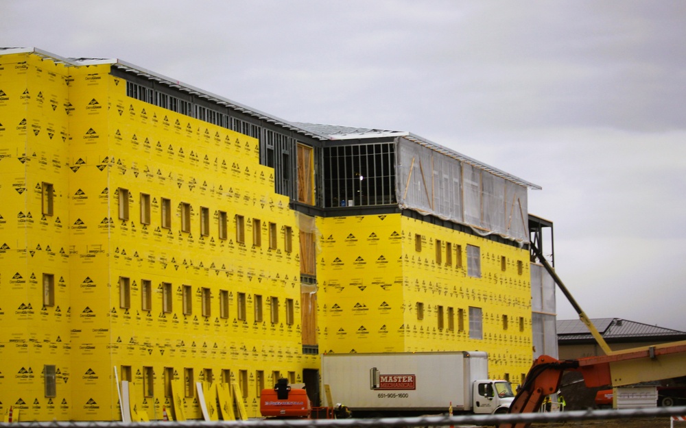 Fort McCoy’s East Barracks Project more than 25 percent complete; framing, sheeting continues as March 2025 begins