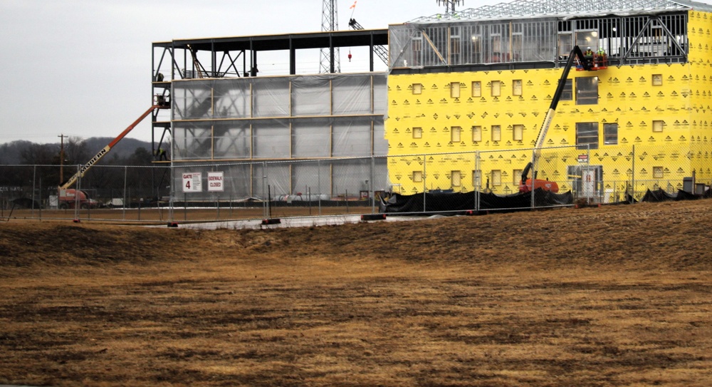 Fort McCoy’s East Barracks Project more than 25 percent complete; framing, sheeting continues as March 2025 begins