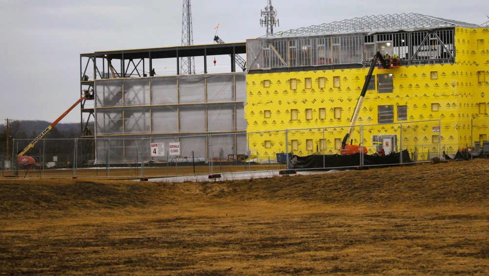 Fort McCoy’s East Barracks Project more than 25 percent complete; framing, sheeting continues as March 2025 begins