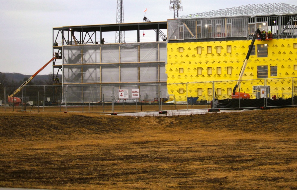 Fort McCoy’s East Barracks Project more than 25 percent complete; framing, sheeting continues as March 2025 begins