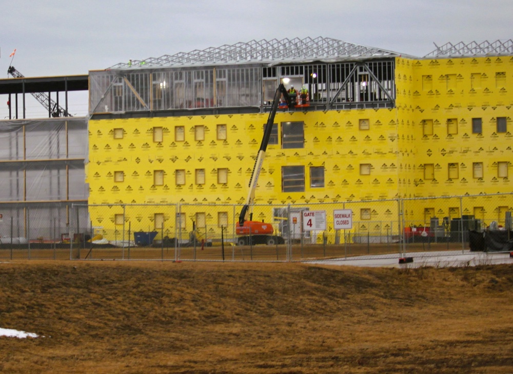 Fort McCoy’s East Barracks Project more than 25 percent complete; framing, sheeting continues as March 2025 begins