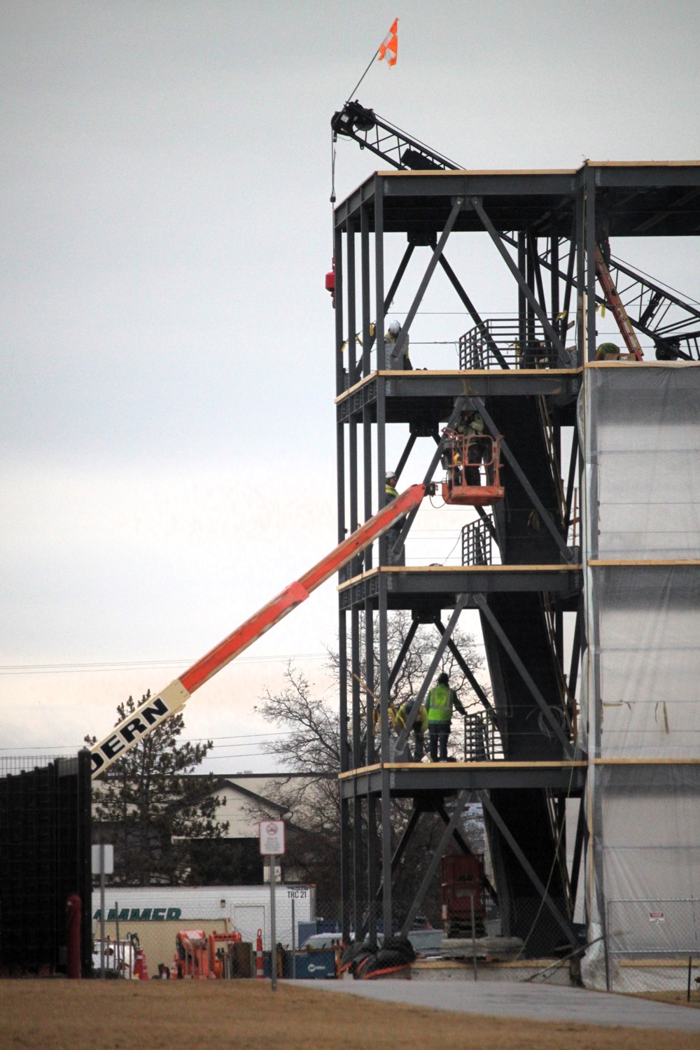 Fort McCoy’s East Barracks Project more than 25 percent complete; framing, sheeting continues as March 2025 begins