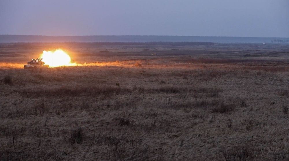 M1 Abrams Tanks Conduct Live Fire in Poland