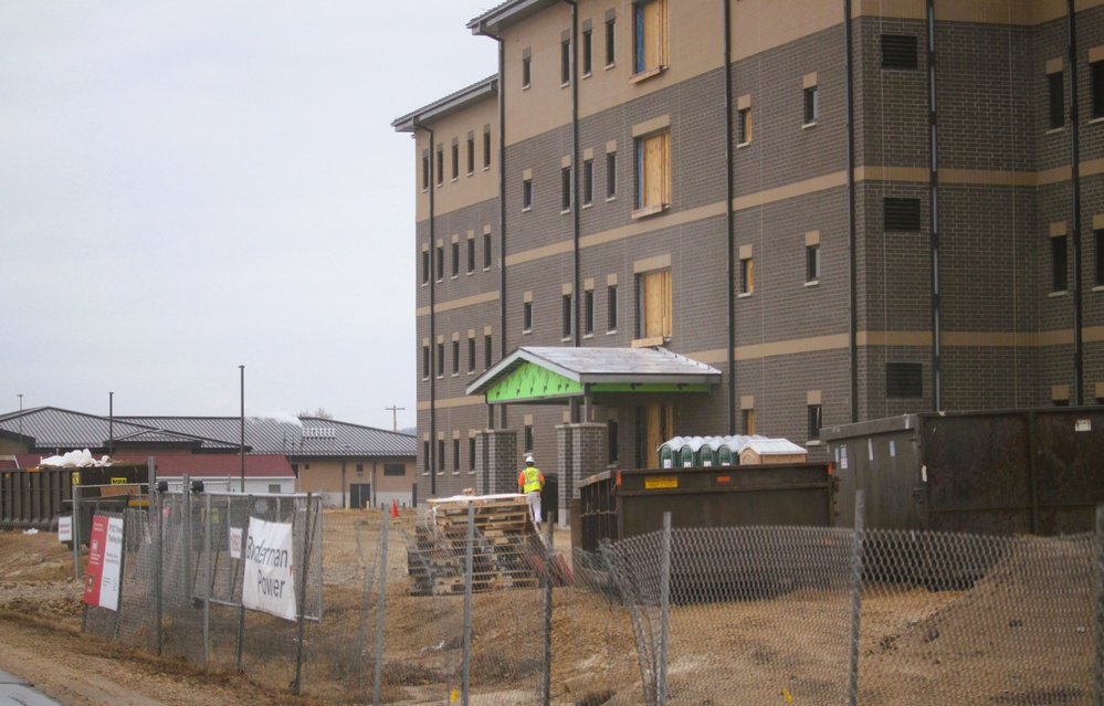 February 2025 barracks construction operations for South Barracks Project at Fort McCoy