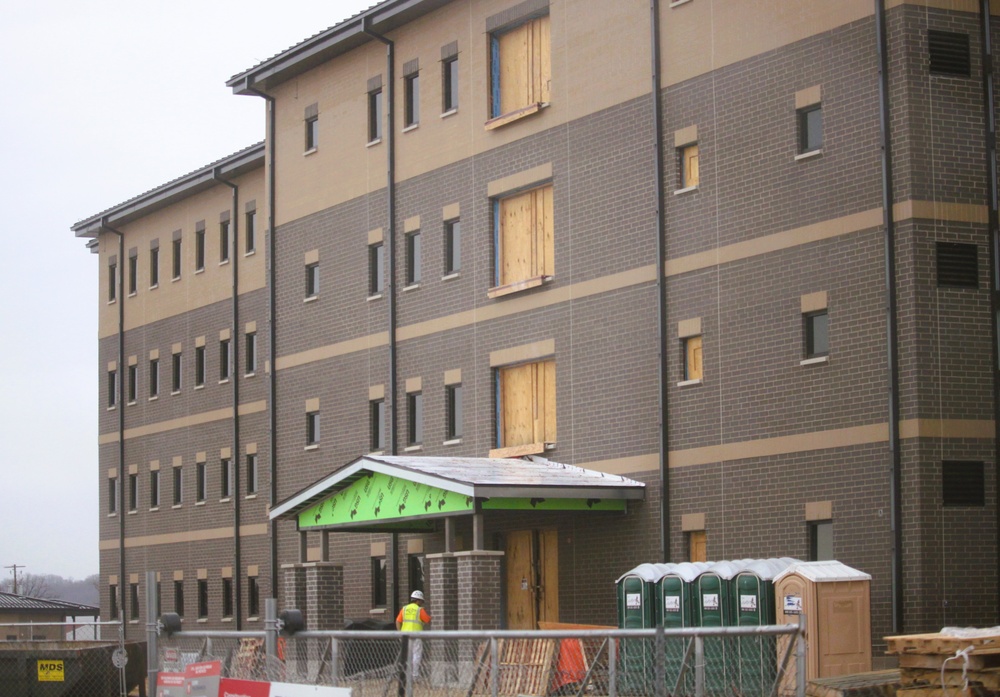 February 2025 barracks construction operations for South Barracks Project at Fort McCoy