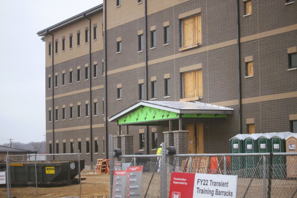 February 2025 barracks construction operations for South Barracks Project at Fort McCoy