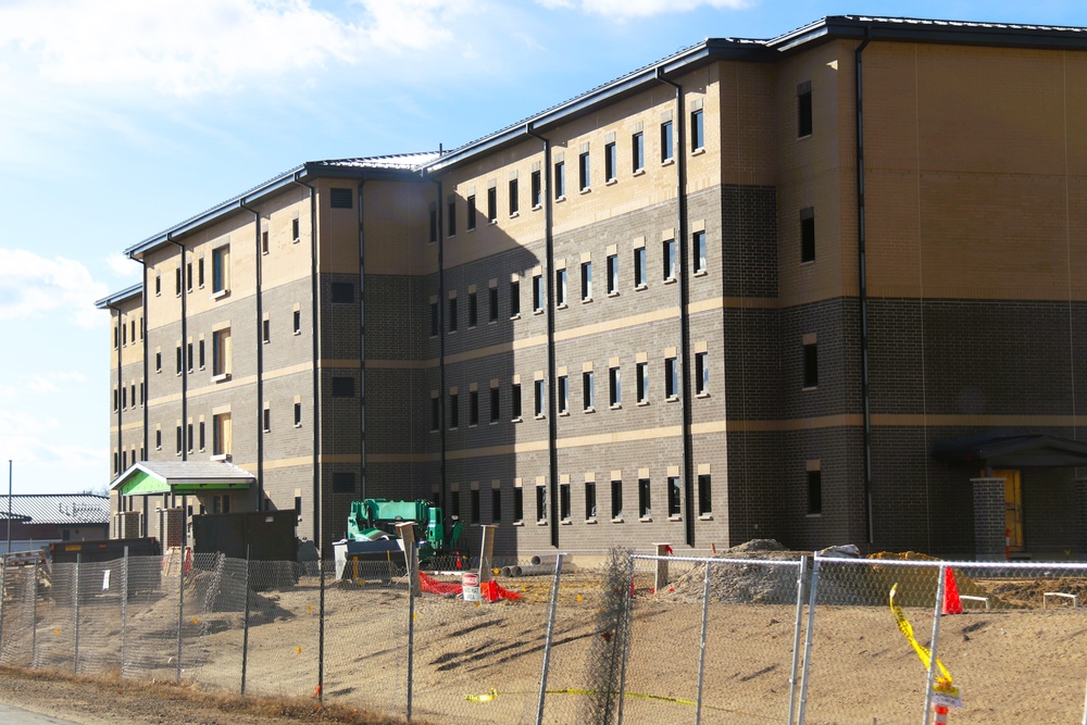 February 2025 barracks construction operations for South Barracks Project at Fort McCoy