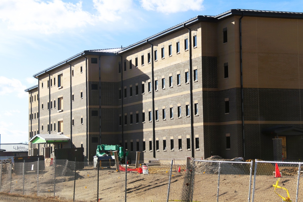 February 2025 barracks construction operations for South Barracks Project at Fort McCoy