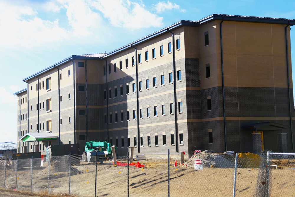 February 2025 barracks construction operations for South Barracks Project at Fort McCoy