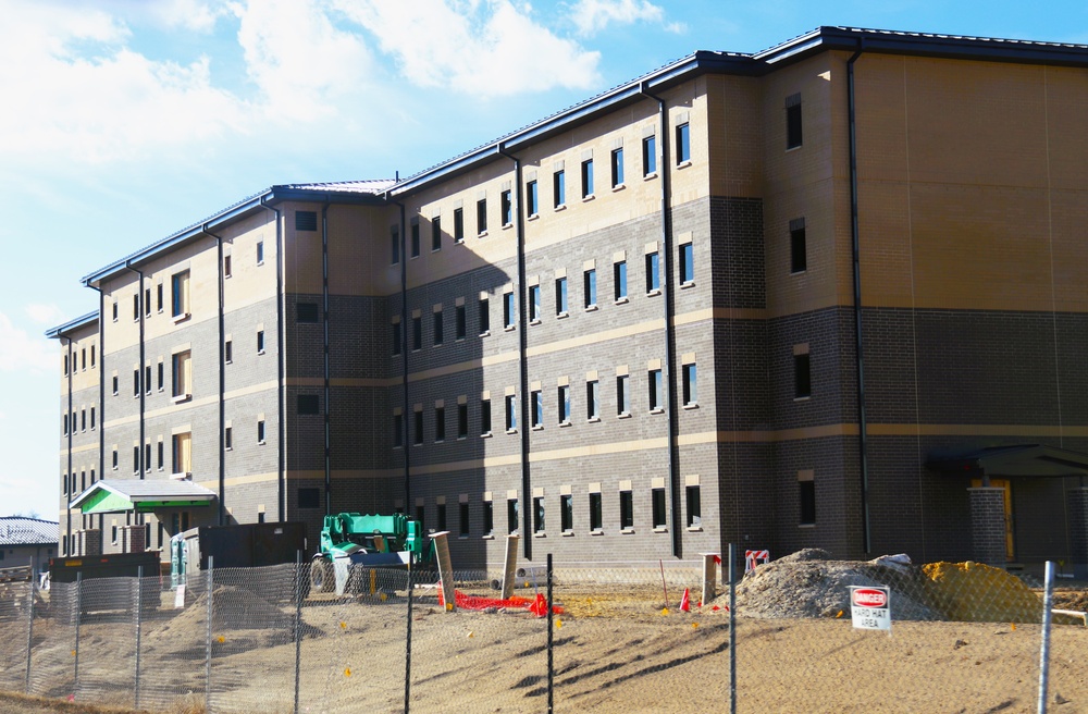 February 2025 barracks construction operations for South Barracks Project at Fort McCoy