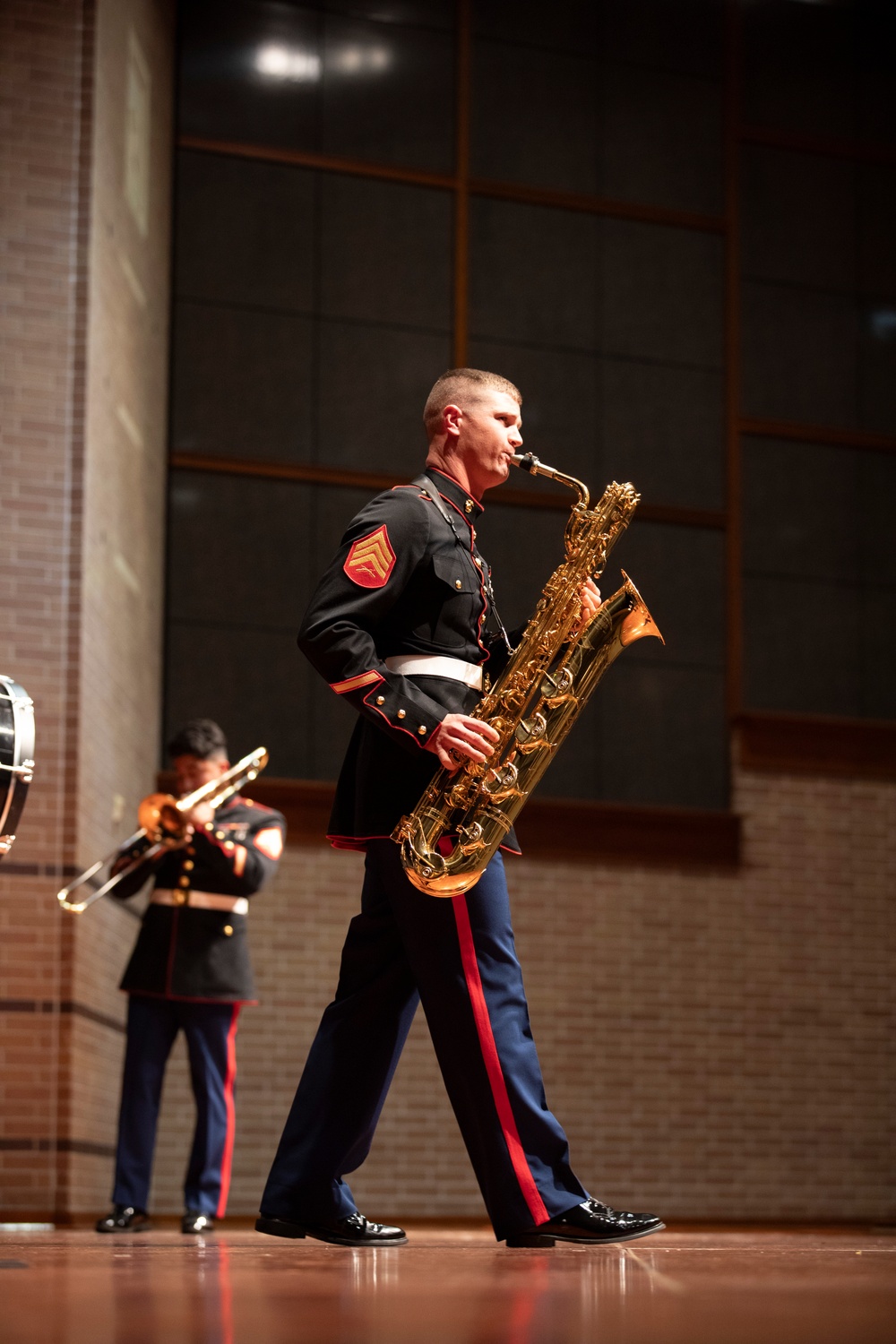 Marine units visit Alief Taylor Highschool