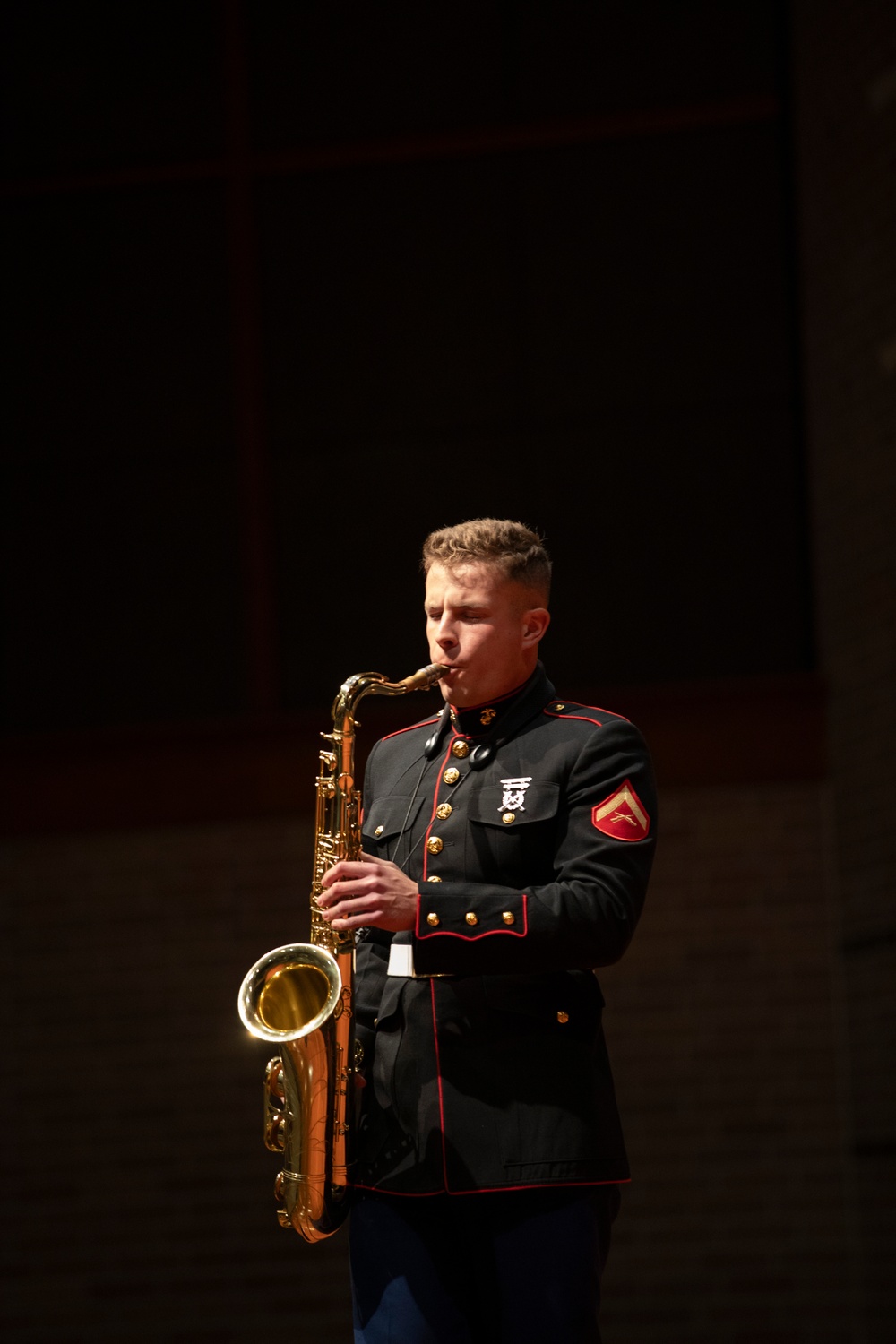 Marine units visit Alief Taylor High School