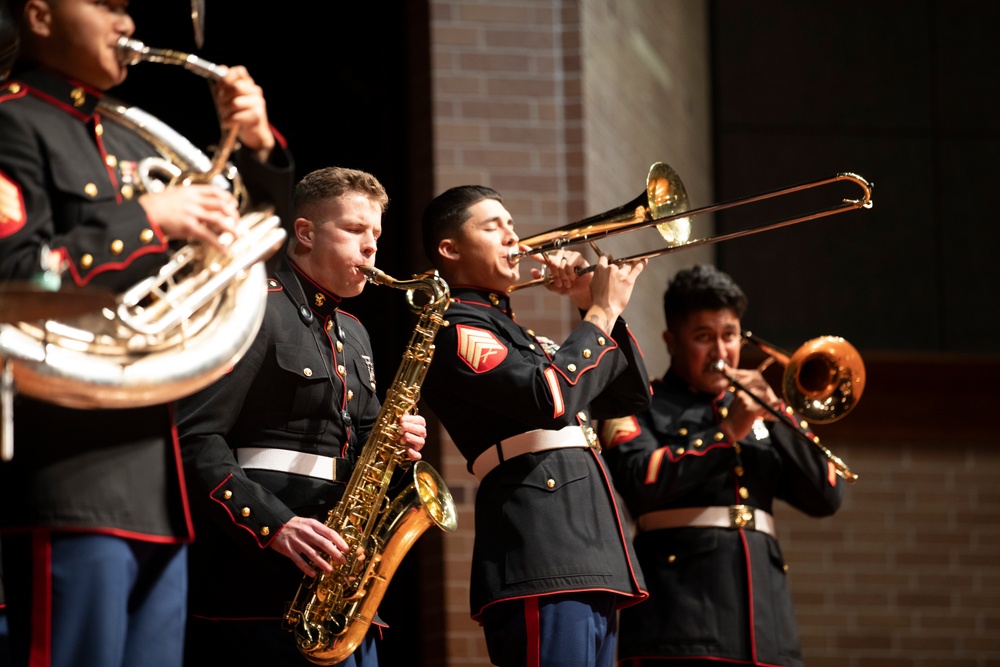 Marine units visit Alief Taylor High School