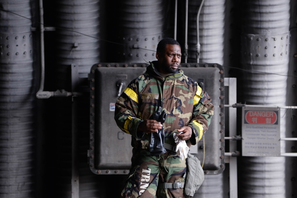 51st MXG practices rapid aircraft and personnel decontamination