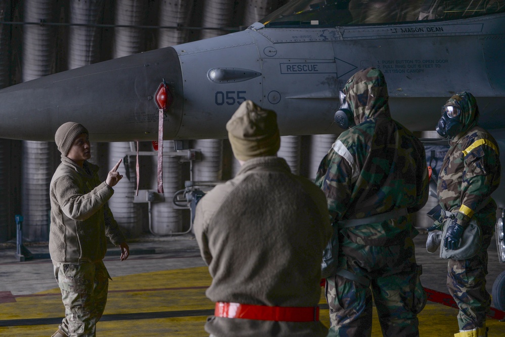 51st MXG practices rapid aircraft and personnel decontamination