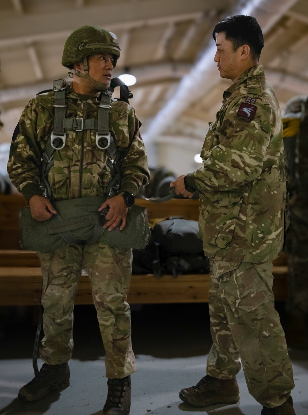 173rd Airborne Brigade prepares for an airborne jump with British Army
