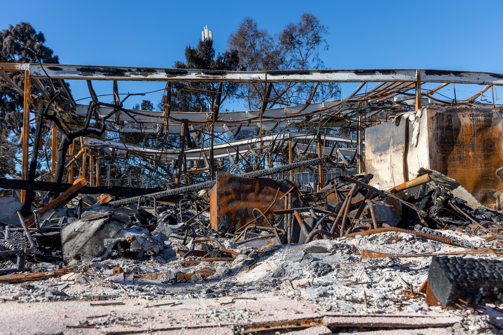 Burned Structures Await Debris Removal