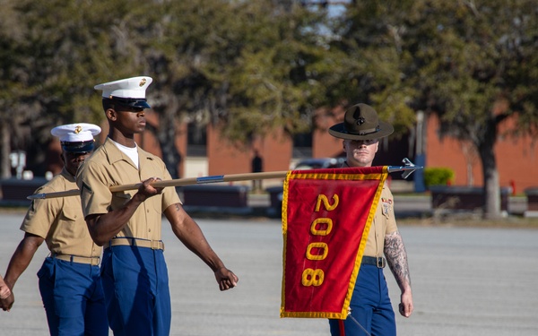 Jacksonville native graduates as the honor graduate for platoon 2008, Fox Company, Marine Corps Recruit Depot Parris Island