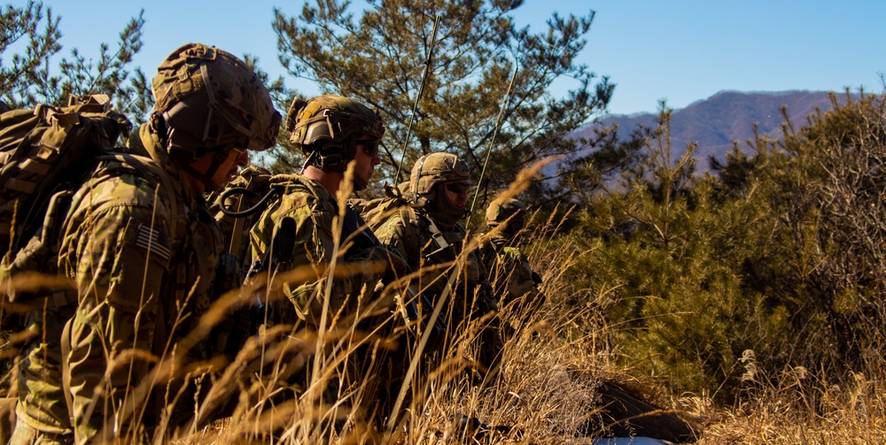 Soldiers from the 1-2 Stryker Brigade Fortifies Defensive Position - CALFEX 2025