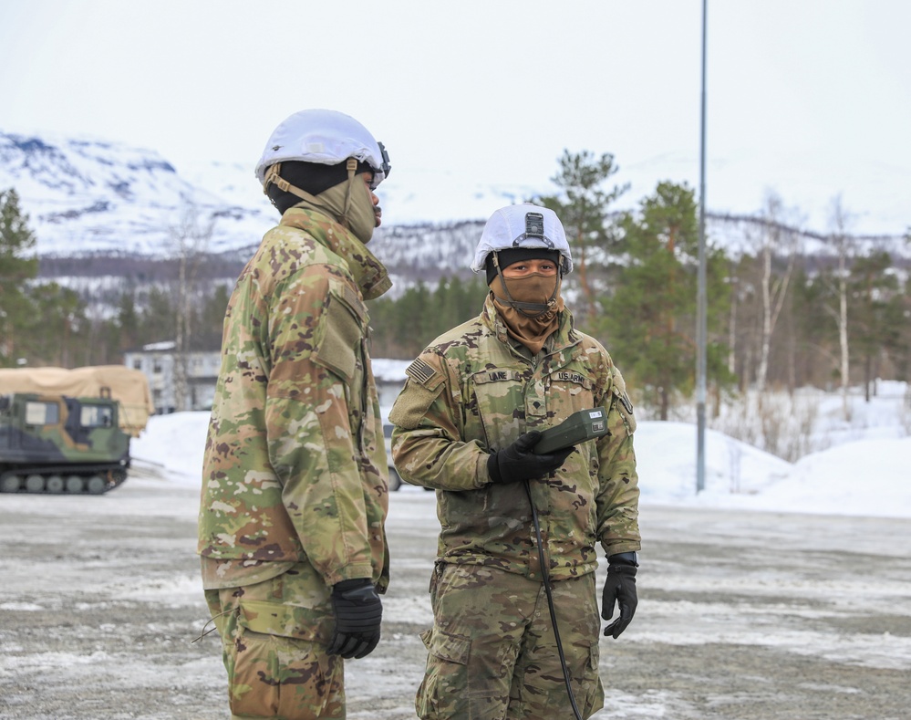 MLRS Battalion conducts reload on M270A2 during exercise in Norway
