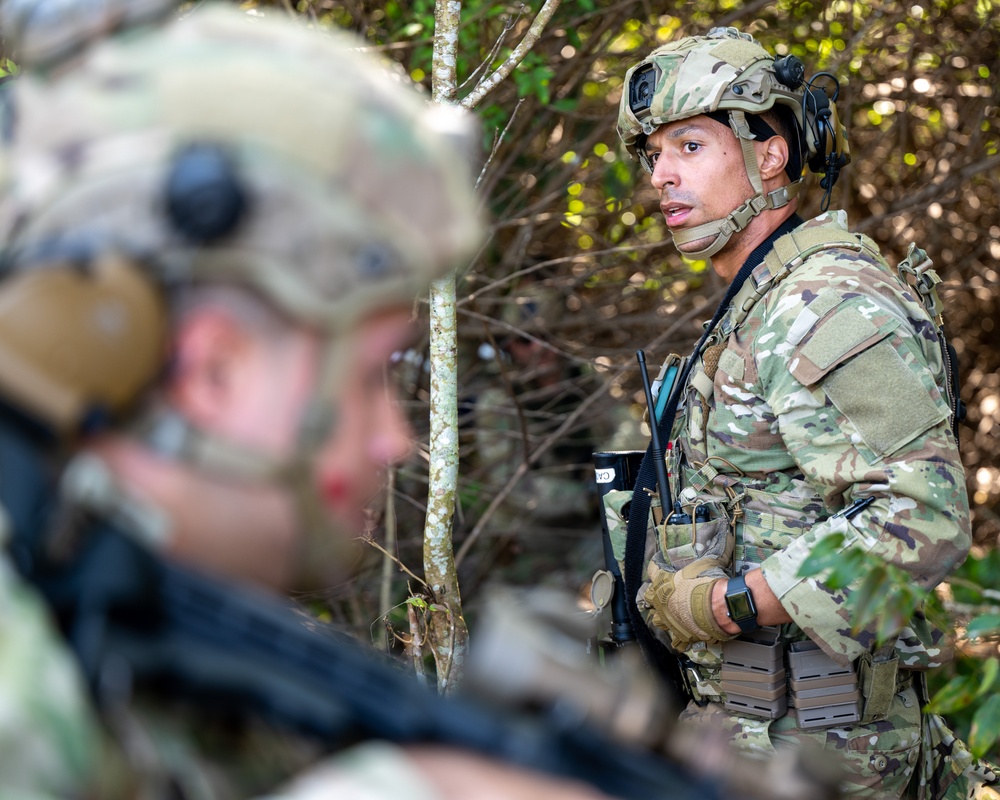 Airman Assesses the Situation During MOSAIC GECKO II