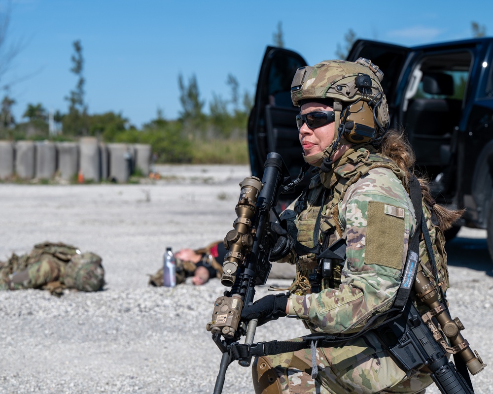 Airman Standing Guard During MOSAIC GECKO II