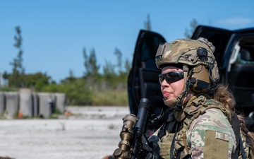 Airman Standing Guard During MOSAIC GECKO II