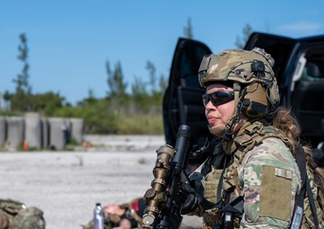 Airman Standing Guard During MOSAIC GECKO II
