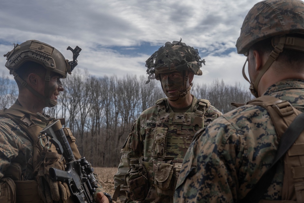 Eagle 9 visits Marines