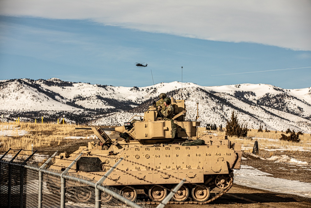 Montana National Guard Adjutant General Spends Time with the Troops in the Field.