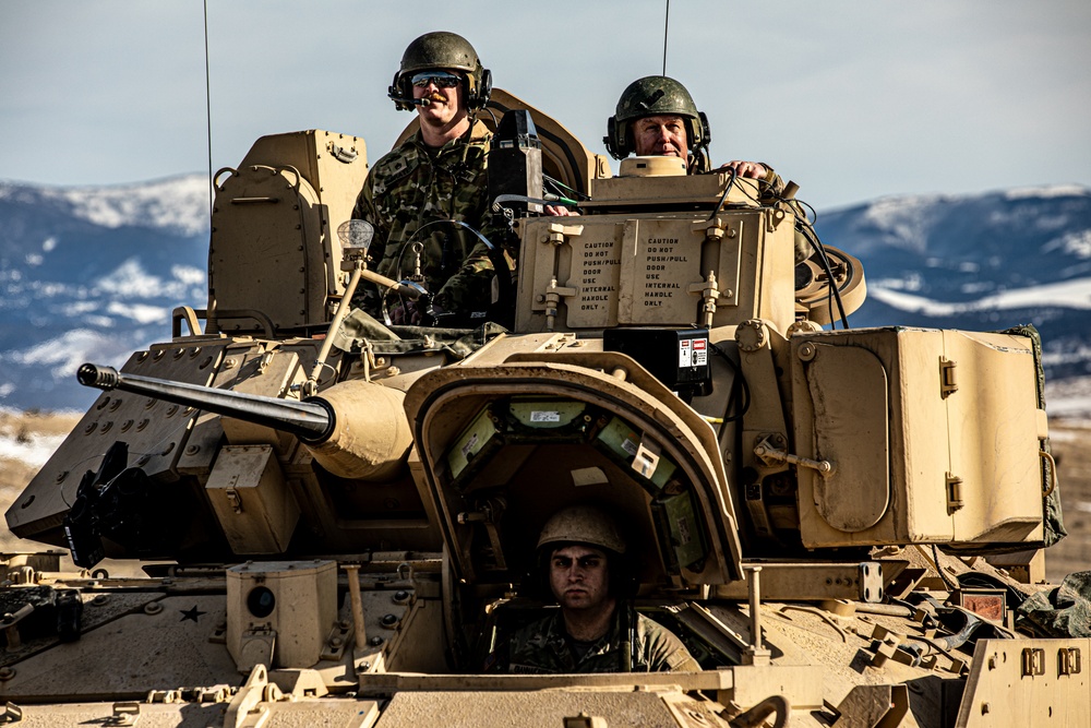 Montana National Guard Adjutant General Spends Time with the Troops in the Field.