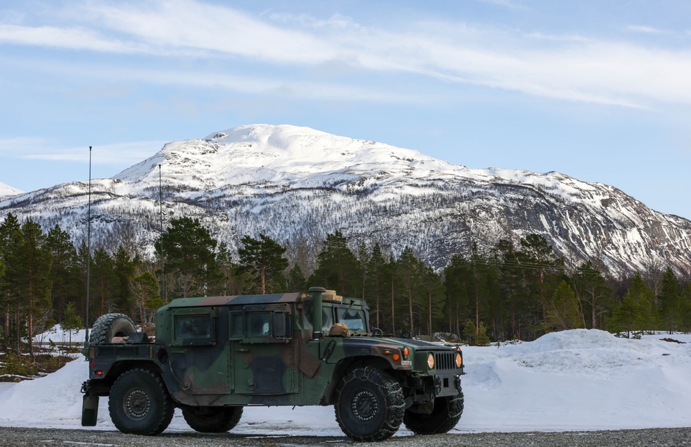 MLRS Soldiers establish a tactical action center in Norway during exercise