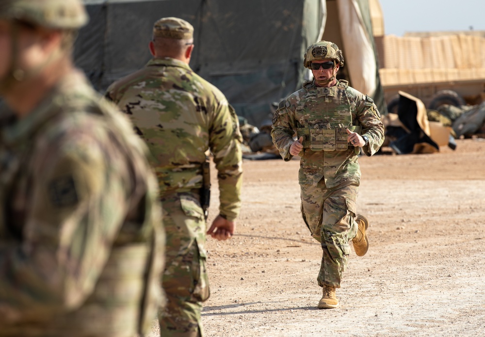 10th Mountain Division Infantryman Races to Finish Line in EPFA at Al Tanf Garrison