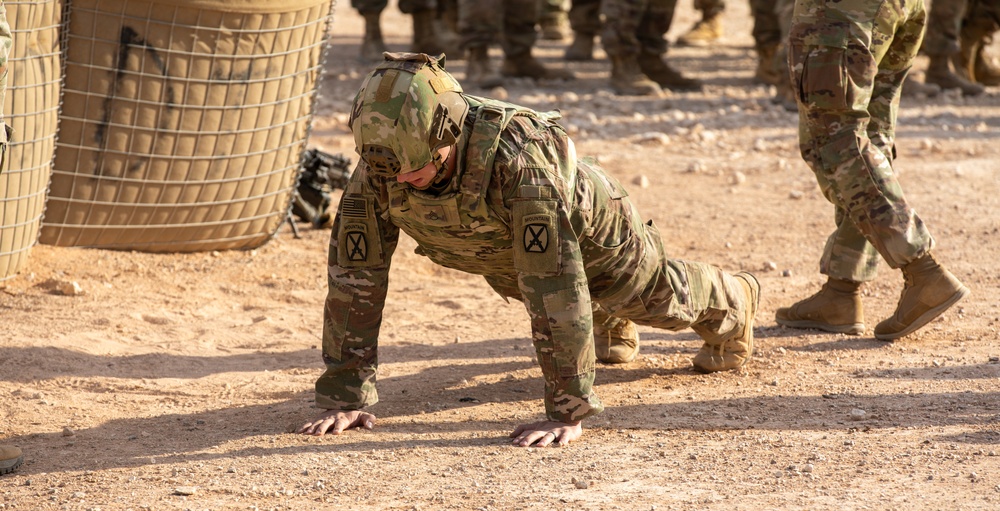 Communications Section Chief Tackles 30 Dead-Stop Push-Ups After One-Mile Run in EPFA at Al Tanf Garrison