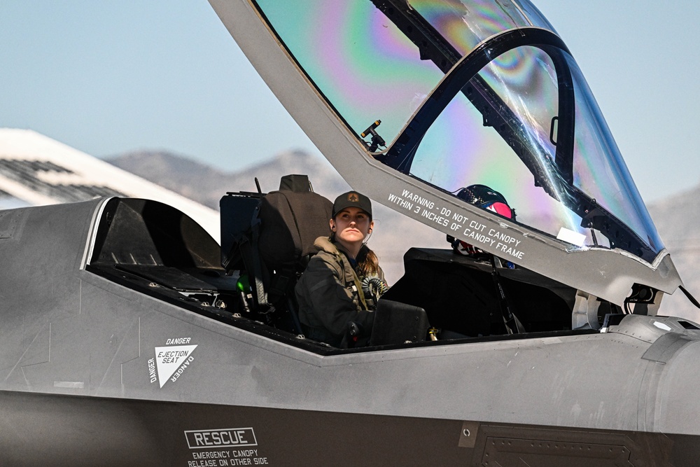 F-35A Demonstration Team Practices at Heritage Flight Training 2025