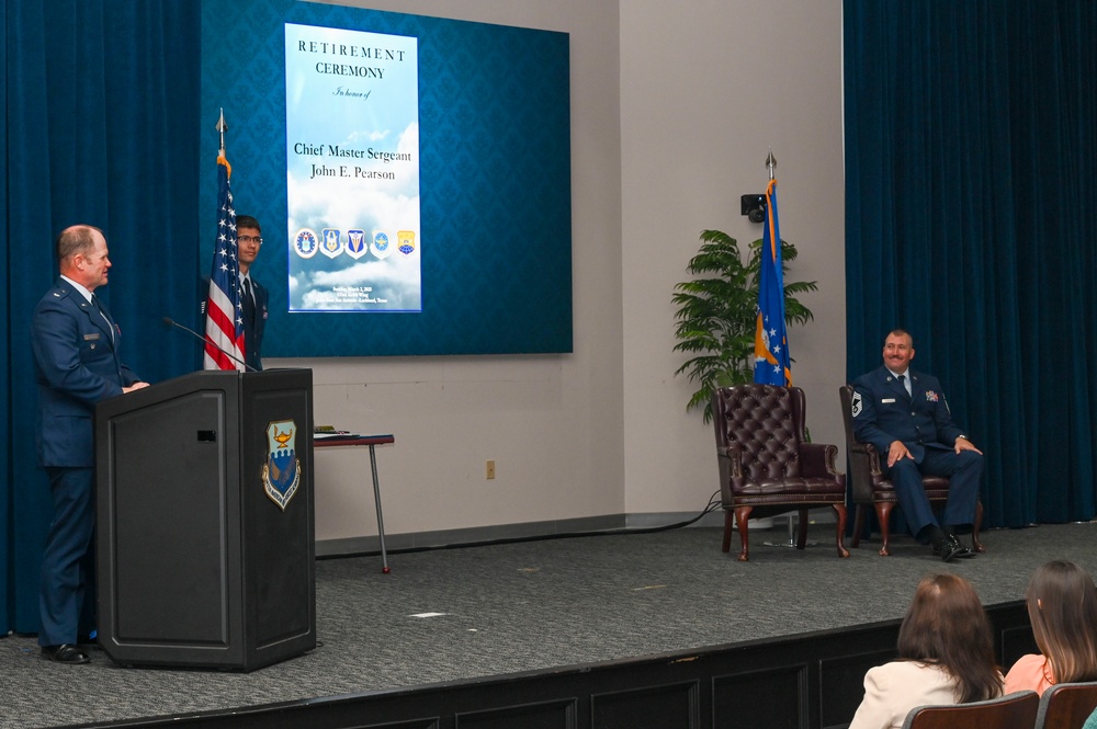 Chief Master Sgt. Pearson Retires from the Alamo Wing