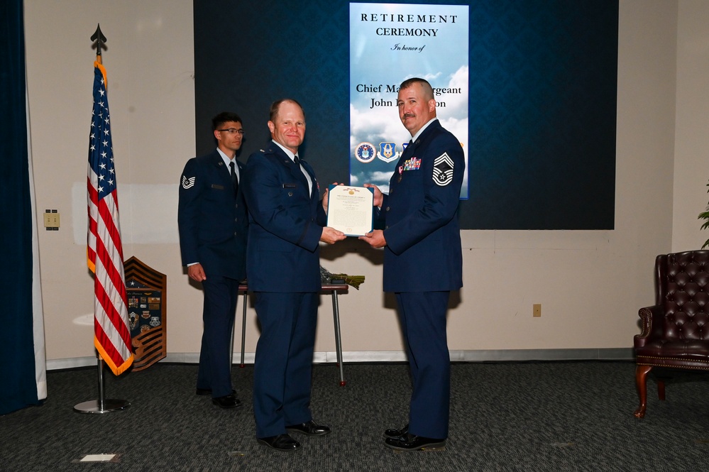 Chief Master Sgt. Pearson Retires from the Alamo Wing