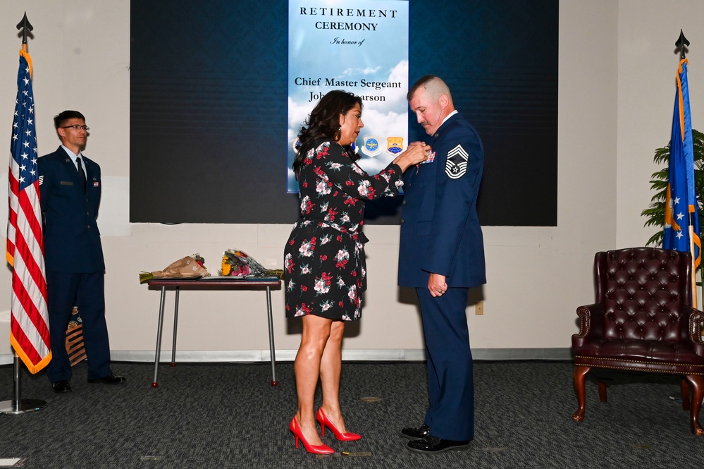 Chief Master Sgt. Pearson Retires from the Alamo Wing