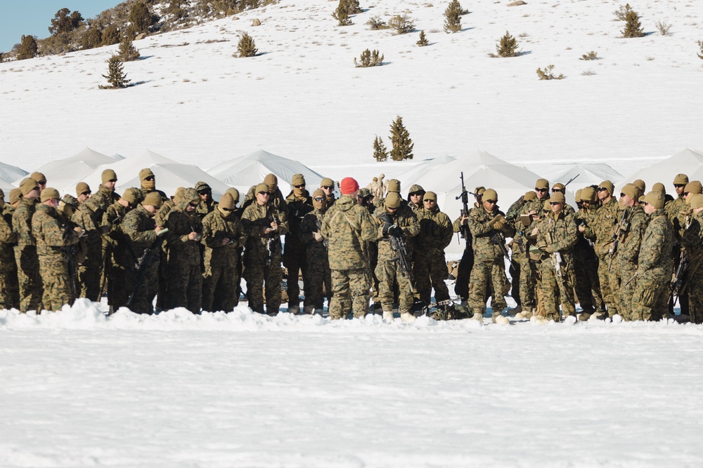 Marines with V1/6 set up camp during MTX 2-25