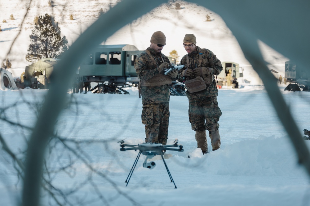 Marines with V1/6 set up camp during MTX 2-25