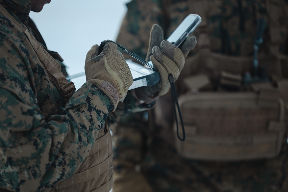 Marines with V1/6 set up camp during MTX 2-25