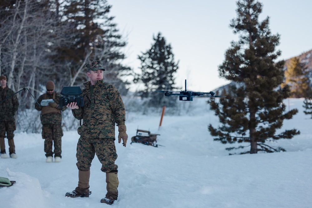 Marines with V1/6 set up camp during MTX 2-25