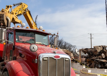 Loading Fire Debris for Safe Disposal