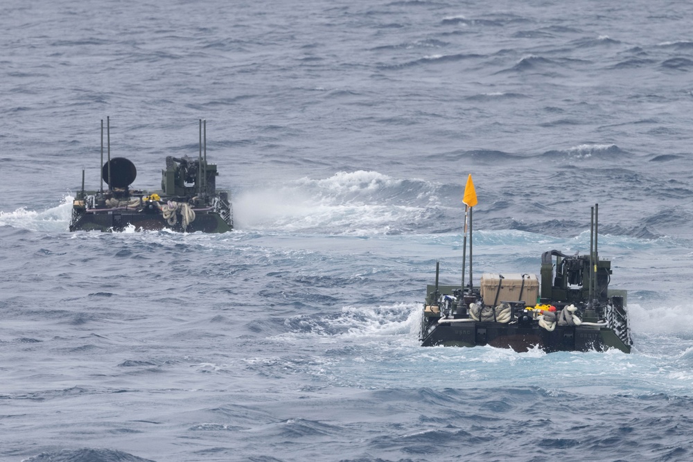 4th Marines ACVs Debark and Embark on the USS Rushmore for Iron Fist 25