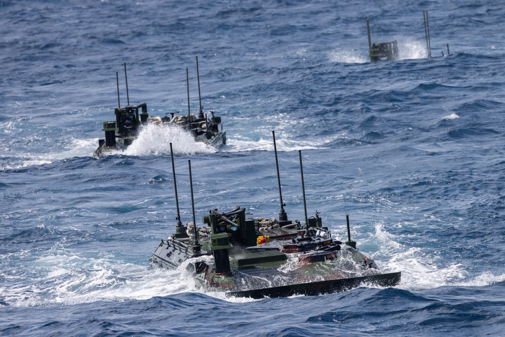 4th Marines ACVs Debark and Embark on the USS Rushmore for Iron Fist 25