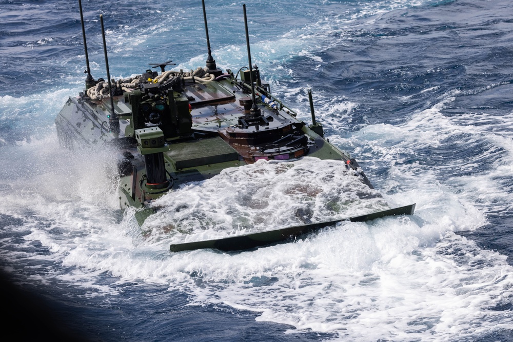 4th Marines ACVs Debark and Embark on the USS Rushmore for Iron Fist 25