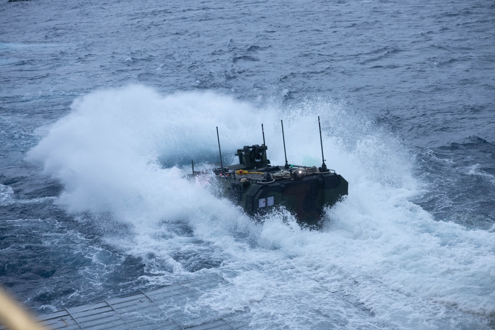 4th Marines ACVs Debark the USS Rushmore during Iron Fist 2025