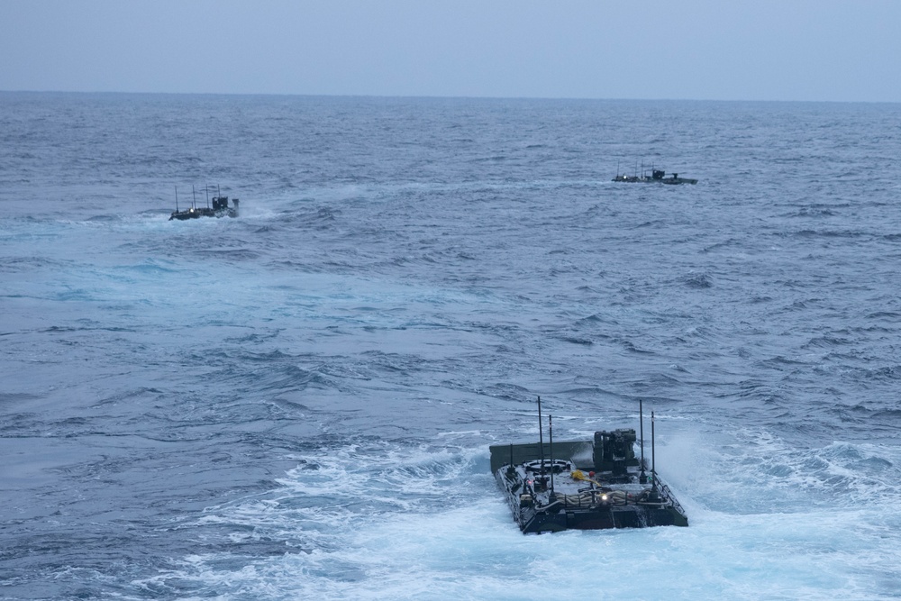 4th Marines ACVs Debark the USS Rushmore during Iron Fist 2025